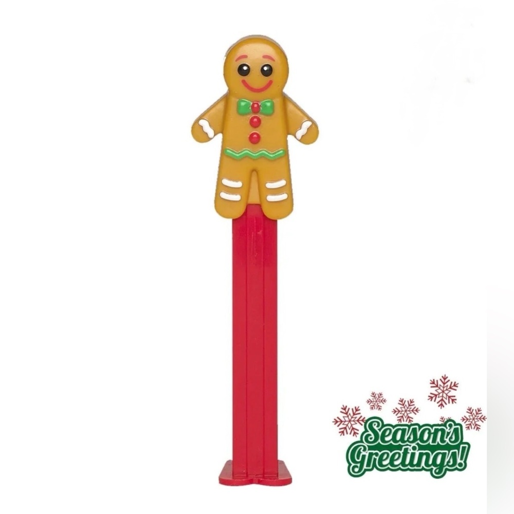 Christmas Gingerbread Man Pez Collectible Dispenser New In Package